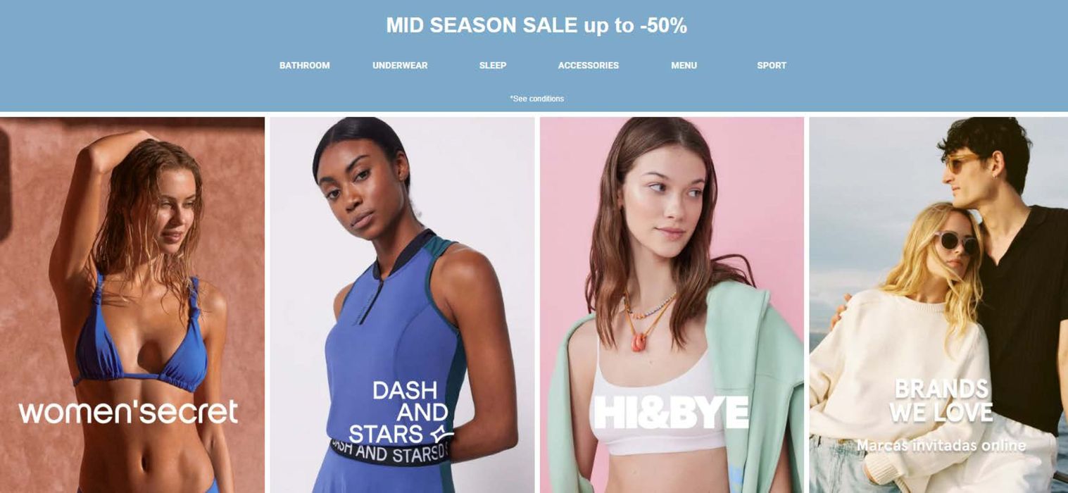 Κατάλογος women'secret | Mid sale season sale up to - 50%  | 18/4/2024 - 5/5/2024