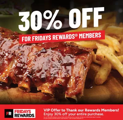 Εστιατόρια προσφορές σε Θέρμη | 30% off σε TGI FRIDAY'S | 28/2/2025 - 16/3/2025