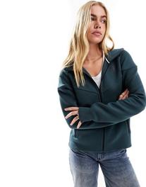 Προσφορά Nike Tech Fleece full zip hoodie in dark green για 70€ σε Asos