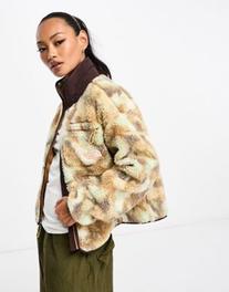 Προσφορά The North Face Heritage Extreme Pile zip up fleece jacket in stone texture print για 116€ σε Asos
