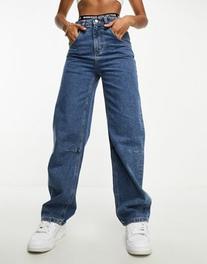 Προσφορά ASOS Weekend Collective baggy fit jeans in mid blue wash για 38€ σε Asos