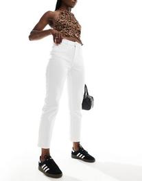 Προσφορά ONLY Emily high waist straight jean in white για 50,99€ σε Asos