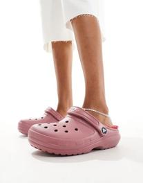 Προσφορά Crocs Classic lined clog in dark pink για 55€ σε Asos