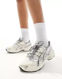 Προσφορά Asics Gel-1130 trainers in cream silver and grey για 100€ σε Asos