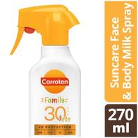Προσφορά Carroten Family Face & Body Milk Αντηλιακό Γαλάκτωμα Spray SPF 30 270 ml για 9,98€ σε Χαλκιαδάκης