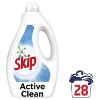 Προσφορά Skip Υγρό Πλυντηρίου Ρούχων Active Clean 28 Μεζούρες 1,4 lt για 6€ σε Χαλκιαδάκης