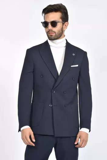 Προσφορά Ανδρικό Σταυρωτό Σακάκι Classic Line - NAVY για 129€ σε Berto Lucci