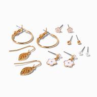 Προσφορά Gold-tone Leaf & Flower Earrings Set - 6 Pack για 6€ σε Claire's