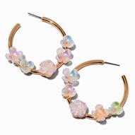 Προσφορά Pearlized Flower 50MM Gold-tone Hoop Earrings για 4,99€ σε Claire's