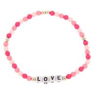 Προσφορά Love Beaded Stretch Bracelet - Pink για 1,2€ σε Claire's