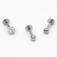 Προσφορά Silver-tone 16G Crystal Fireball Helix Stud Earrings - 3 Pack για 6€ σε Claire's