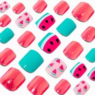 Προσφορά Watermelon Square Press On Vegan Faux Nail Set - 24 Pack για 7,79€ σε Claire's