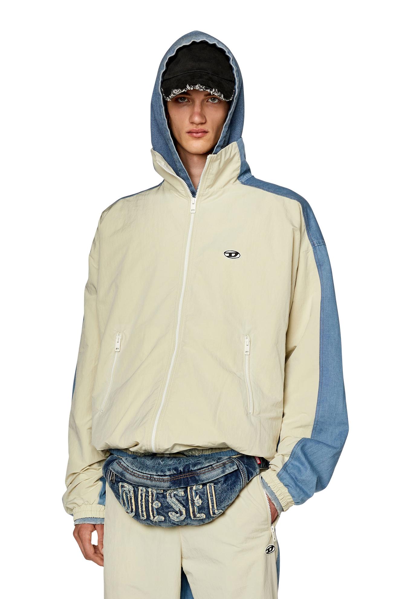 Προσφορά Track jacket in wrinkled nylon and denim για 203€ σε DIESEL