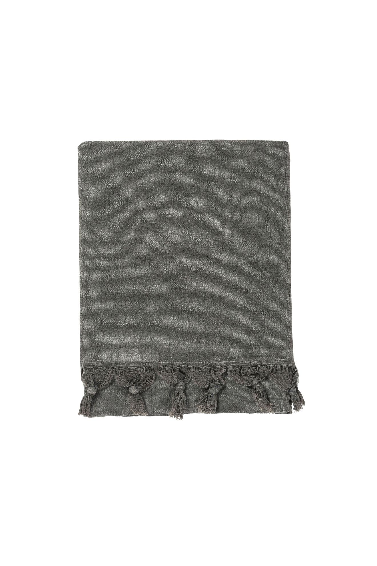 Προσφορά Grey gym towel with fringes 95x150 cm για 30€ σε DIESEL