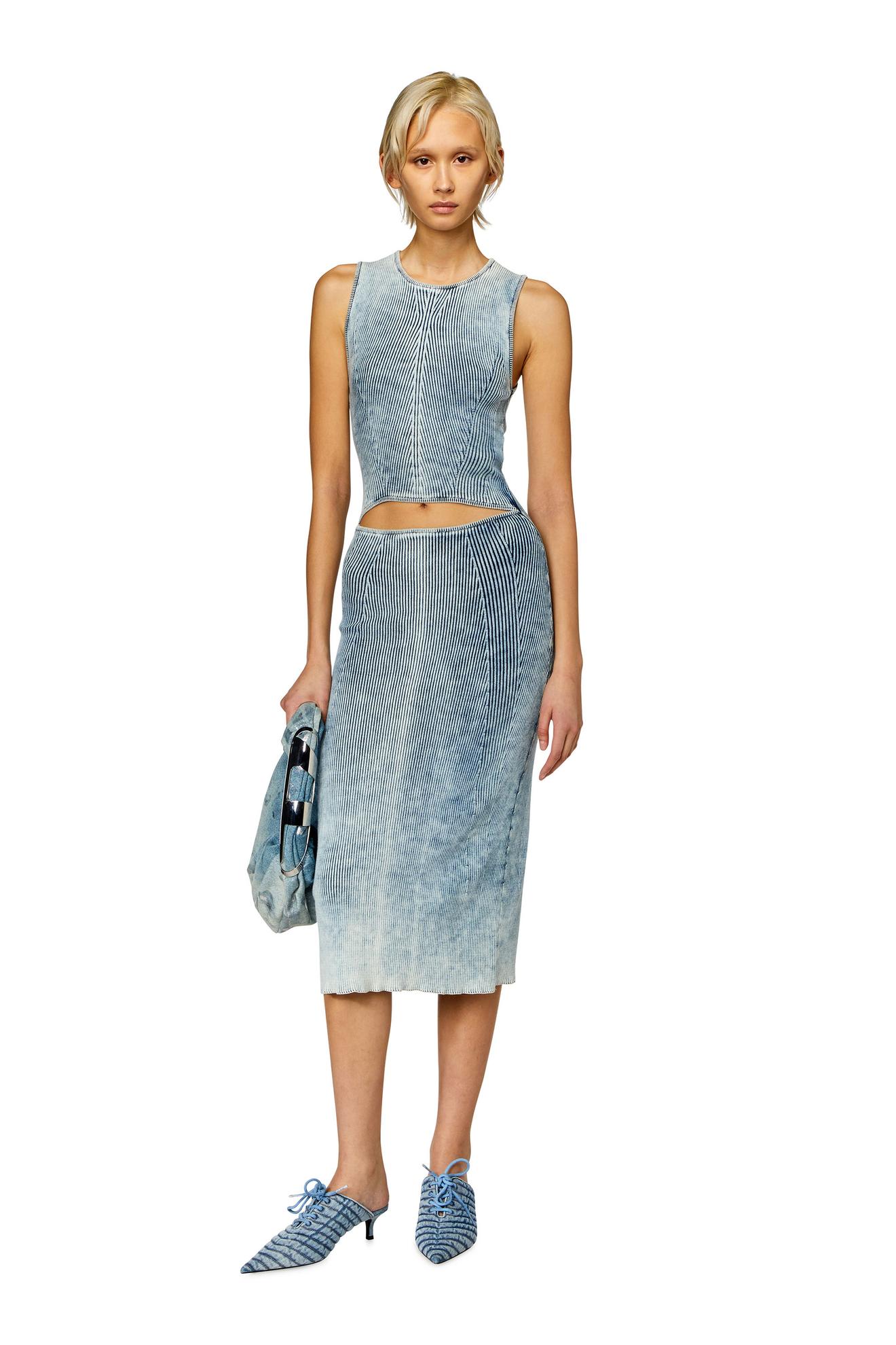 Προσφορά Cut-out midi dress in indigo cotton knit για 509€ σε DIESEL