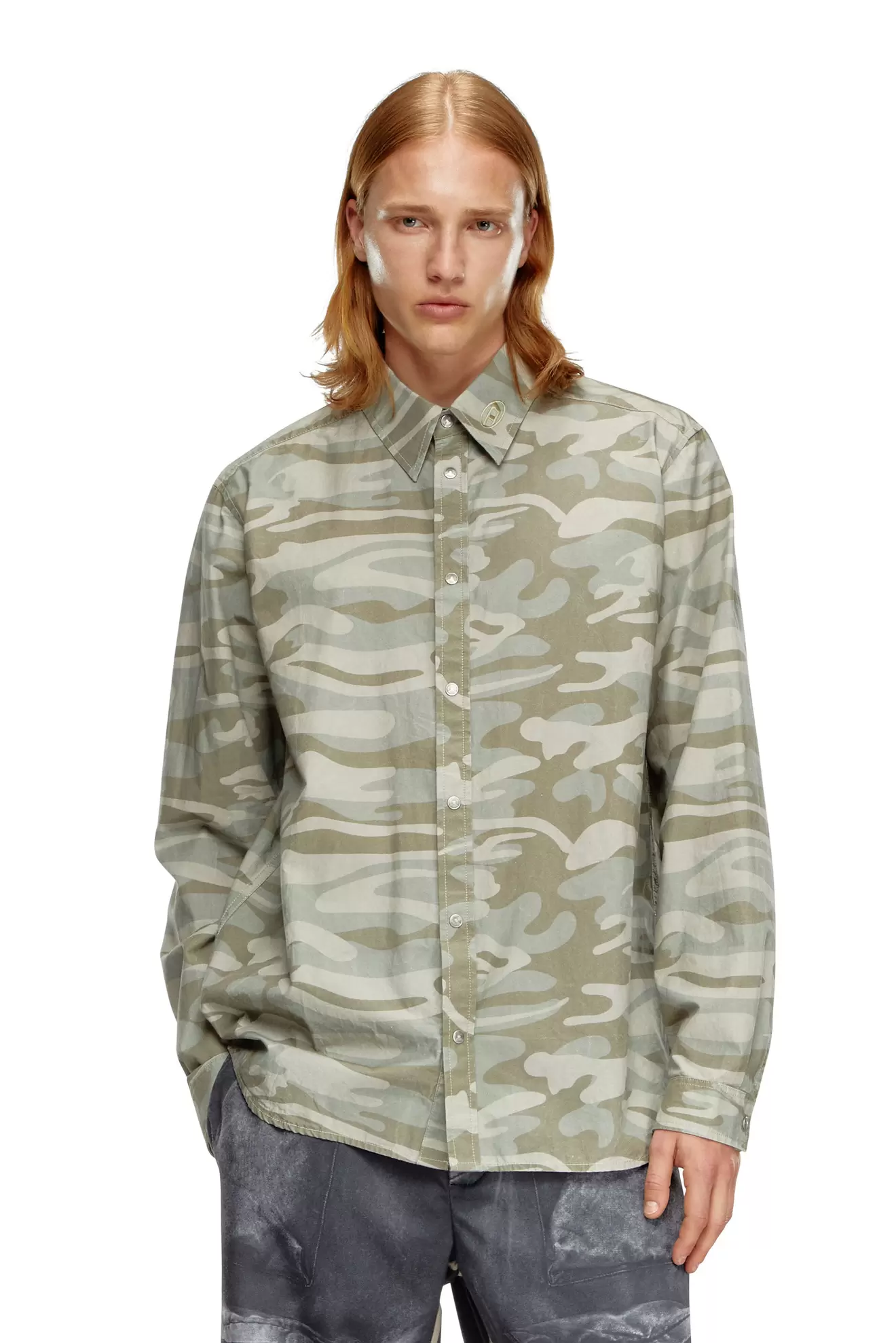 Προσφορά Poplin shirt with camo print για 155€ σε DIESEL