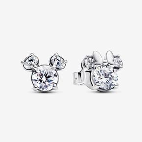 Προσφορά Αστραφτερά κουμπωτά σκουλαρίκια με τον Μίκυ Μάους & τη Μίνι Μάους της Disney για 59€ σε Pandora