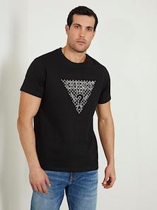 Προσφορά T-shirt με κεντημένο τριγωνικό λογότυπο για 31,5€ σε Guess