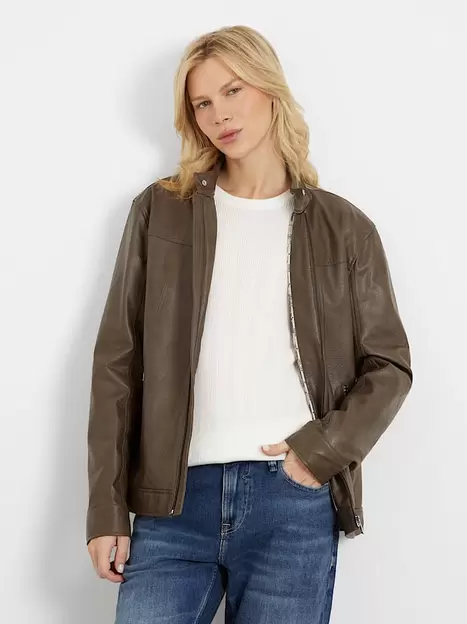 Προσφορά Biker μπουφάν από δερματίνη για 108€ σε Guess