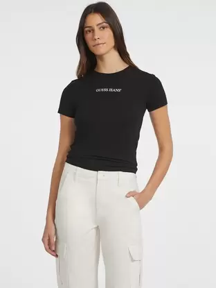 Προσφορά T-shirt slim με στάμπα με λογότυπο για 35€ σε Guess