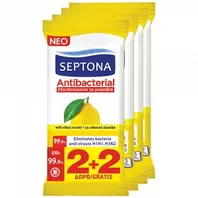Προσφορά Septona Υγρά Μαντηλάκια Refresh Λεμόνι 15τεμ 2+2 Δώρο για 0,03€ σε My Market