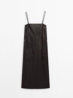 Προσφορά Μίντι φόρεμα από κρακελέ δέρμα νάπα - Limited Edition για 299€ σε Massimo Dutti