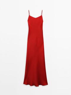 Προσφορά Μίντι φόρεμα σατινέ σε στυλ lingerie για 79,95€ σε Massimo Dutti