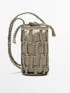Προσφορά Μini τσάντα bucket από δέρμα νάπα με πλεκτό σχέδιο για 99,95€ σε Massimo Dutti