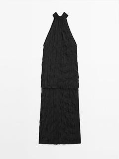 Προσφορά Halter neck pleated dress back details για 89,95€ σε Massimo Dutti