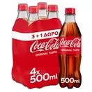 Προσφορά COCA-COLA Αναψυκτικό 4Χ500ml 3+1 Δώρο για 3,21€ σε Market In